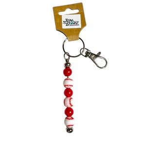 JenDore Handmade Baseball Keychain Bag Charm Sports Fan Backpack Purse Accessory